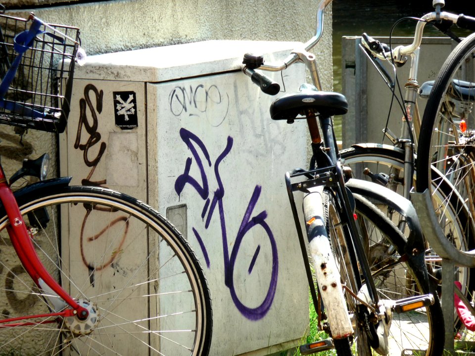 2011.05 - 'Still-life of parked bikes in Amsterdam city'; geotag free urban picture, in public domain / Commons CCO;  city photography by Fons Heijnsbroek, The Netherlands - #Flickr12Days