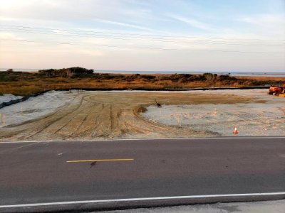 Borrow Pit Road parking area on Ocracoke Island 12-17-2020