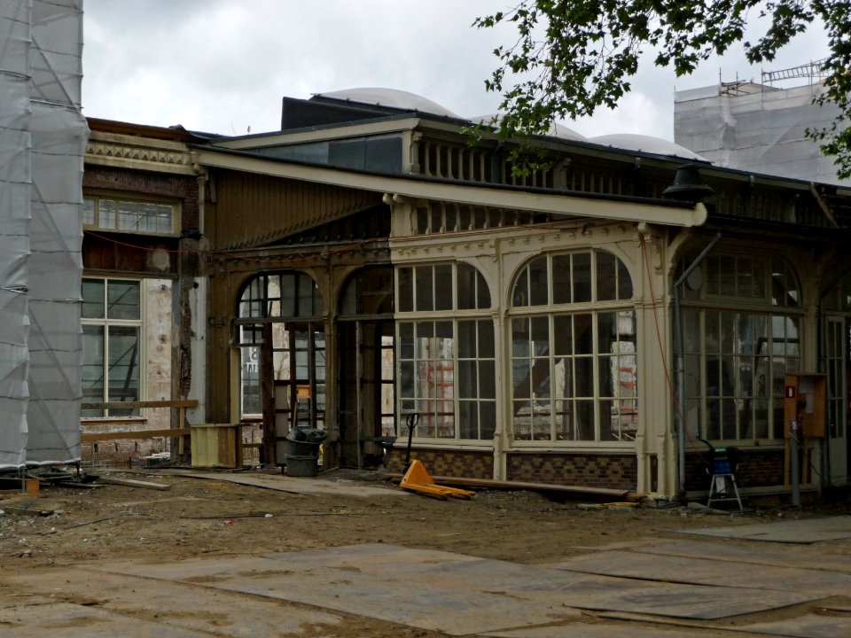 Old 19th century buildings in Artis Zoo, along the Plantage-Middenlaan; photo Amsterdam city - Summer 2013; urban  photography Fons Heijnsbroek