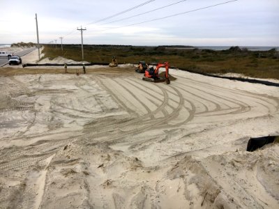 Borrow Pit Road parking area on Ocracoke Island 12-17-2020