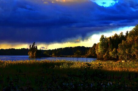Lake nature clouds