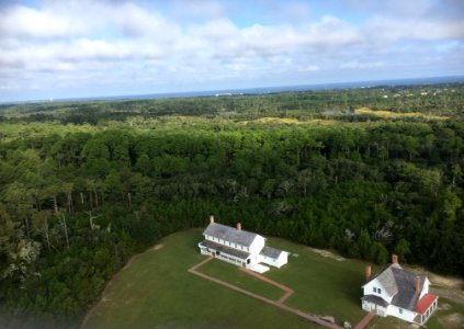 View of the Double Keepers' Quarters and Primary Keeper's Quarters from the Cape Hatteras Lighthouse photo