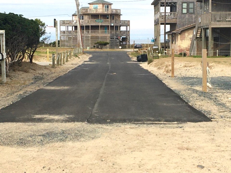 Cape Hatteras Pier Drive after paving project