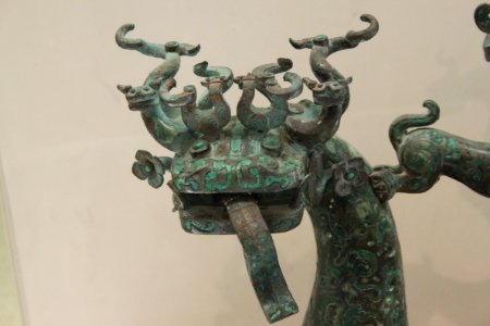 Spring & Autumn Bronze Mythical Beast Head, State of Chu