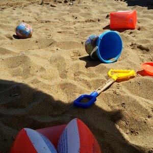 Beach umbrella sand crotone