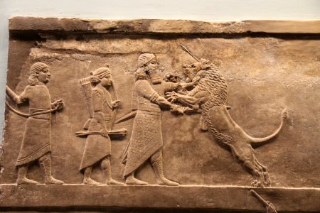 Neo-Assyrian Bas-Relief of Lion Hunt