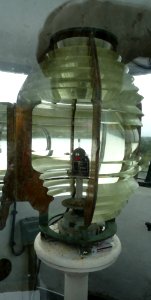 Fourth order Fresnel lens atop Ocracoke Lighthouse
