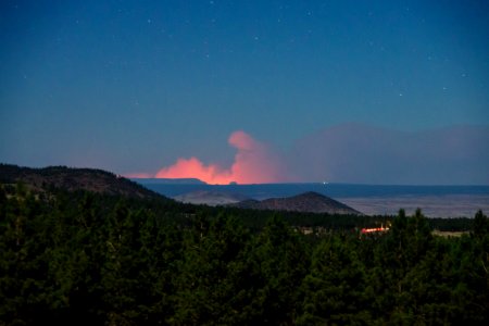 Flagstaff view of Fuller Fire (GCNP)