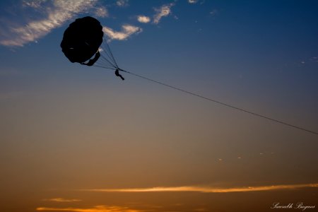 Parasailing in Evening photo