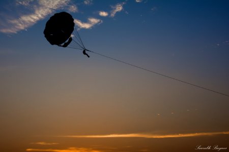 Parasailing in Evening