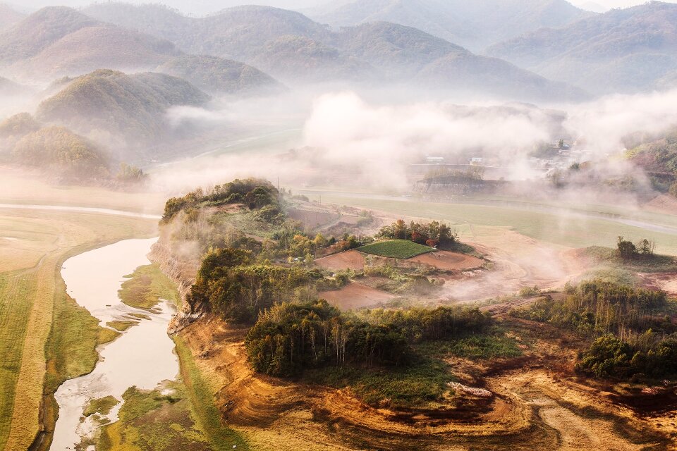 Nature landscape mountain range brown mountain