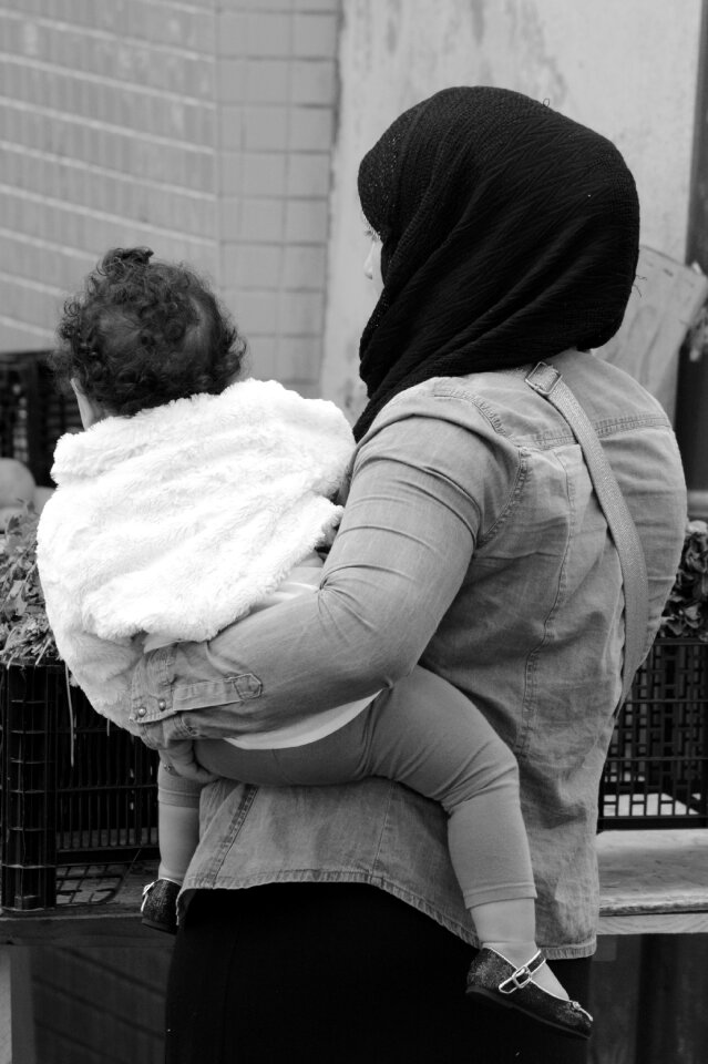 Muslim kerchief mother