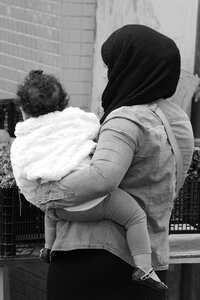 Muslim kerchief mother