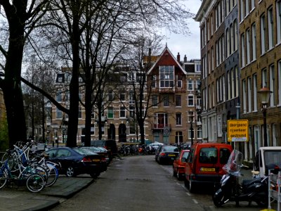 2013.04 - 'Streetview of a small neighborhood', with residential buildings, Amsterdam city photo by Fons Heijnsbroek, The Netherlands photo