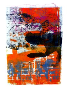 Daniel Meijerplein, Amsterdam city - urban abstract print art; giclee fine art print, edited from my original monotype photo