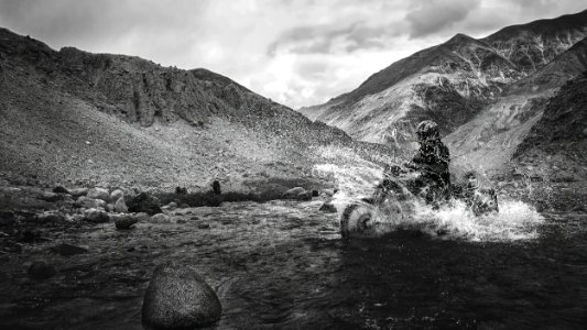 Against the stream.