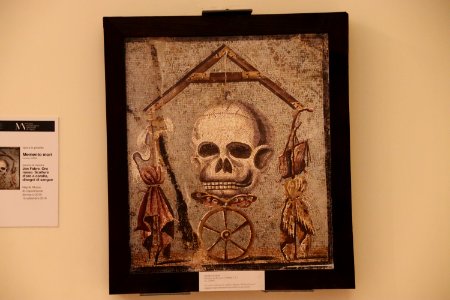 Roman Mosaic: Reminder of Death, from the House 1, 5, 2 in Pompeii