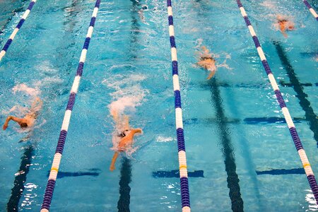 Pool lanes race photo