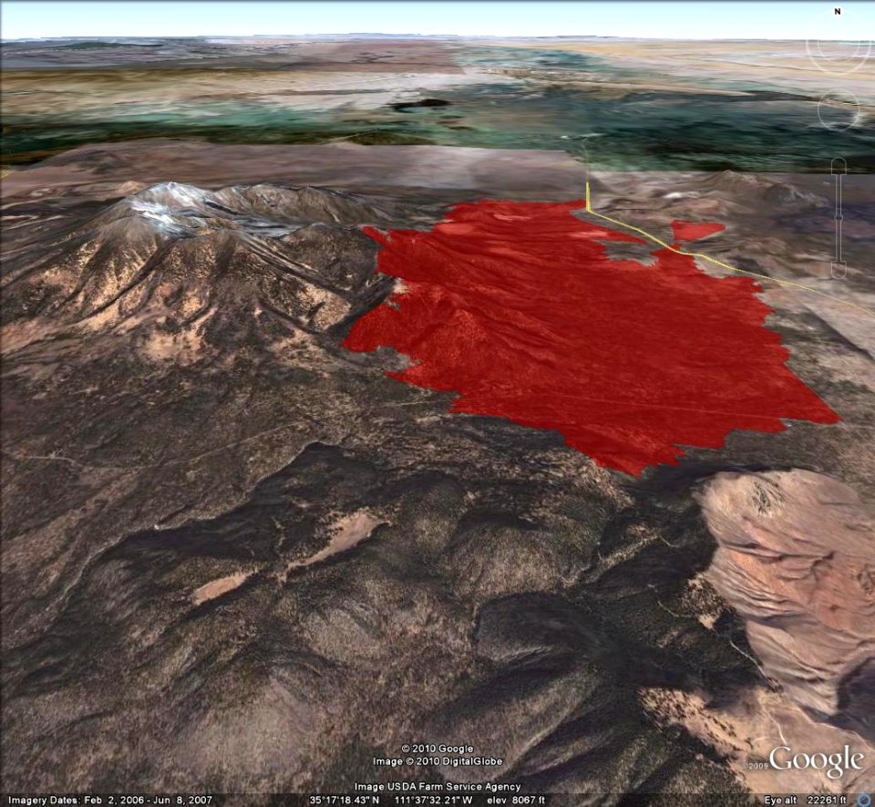 Schultz Fire 3D Map View
