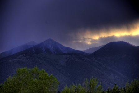 Storm clouds over the Peaks (HDR) photo