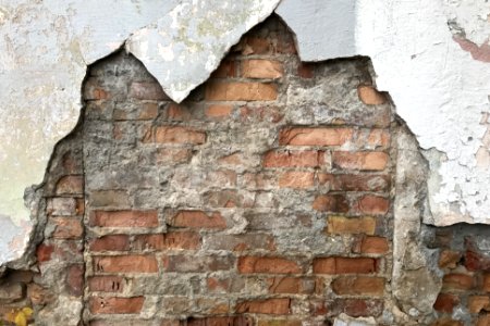 Damaged plastered wall