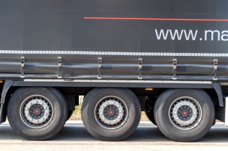 Truck trailer wheels photo