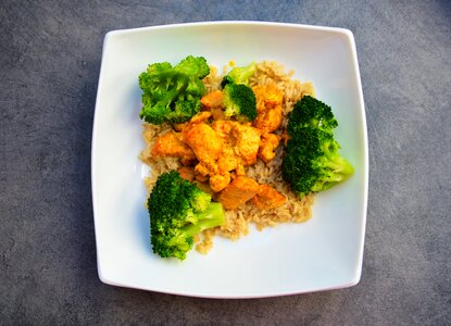 Rice broccoli dinner photo