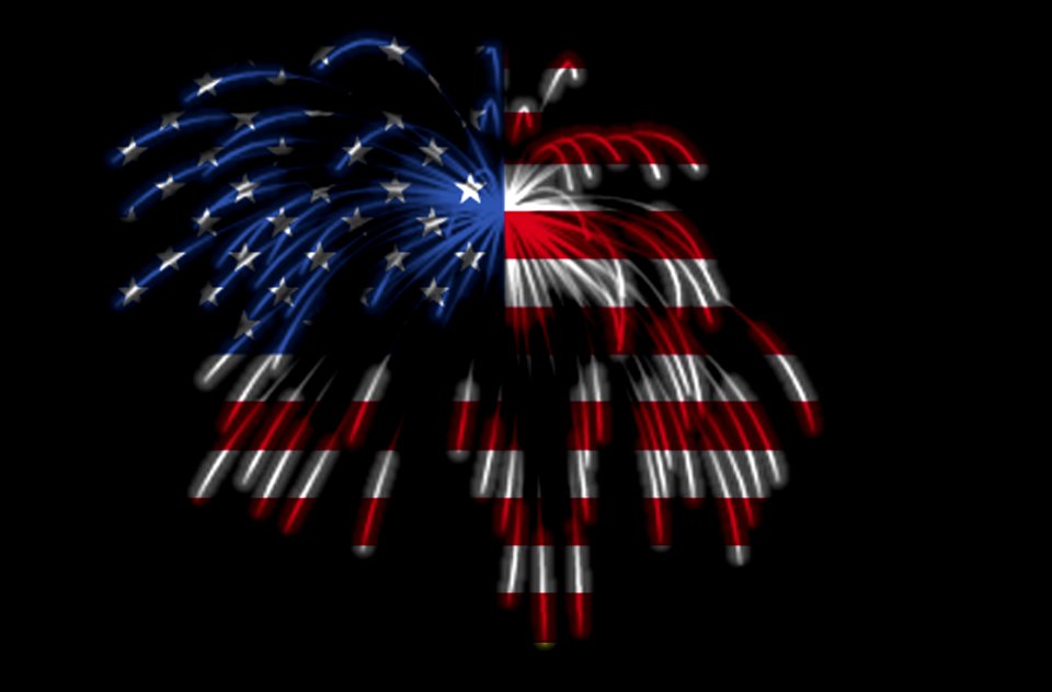 Happy 4th of July! The American Flag in Fireworks