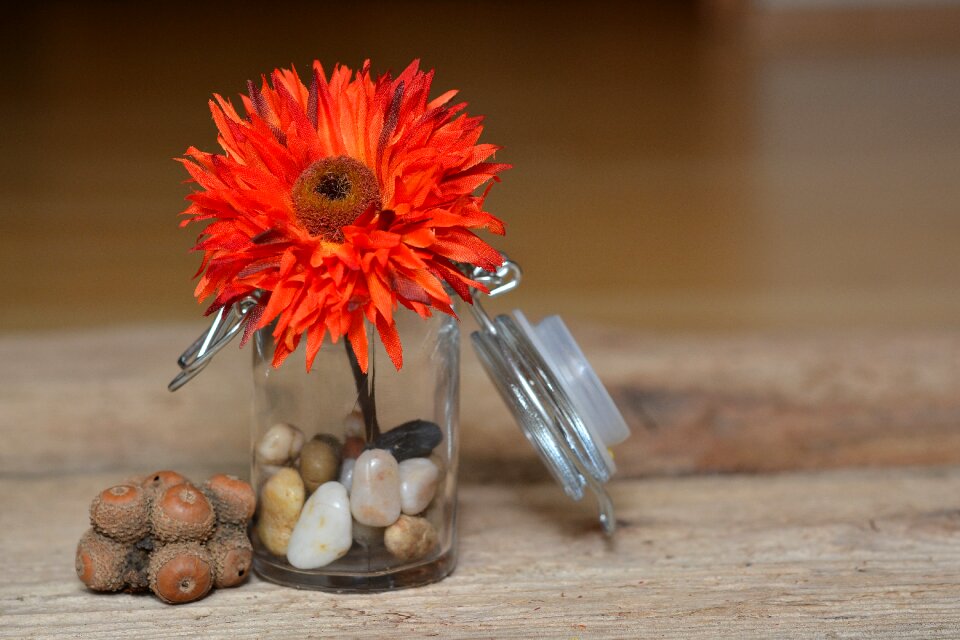 Art flower fabric flower orange