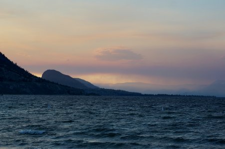 Okanagan lake - after the fire photo
