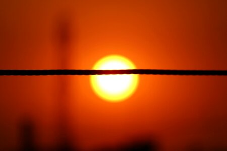 Sunset silhouette rope