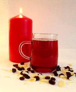 Candle mulled wine atmosphere photo