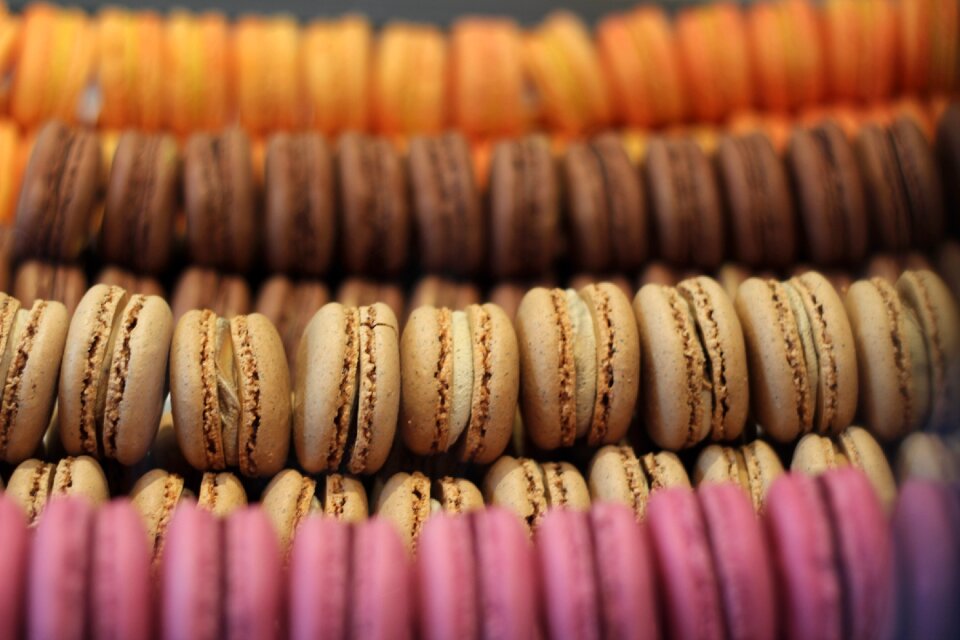 French macaroons brown dessert
