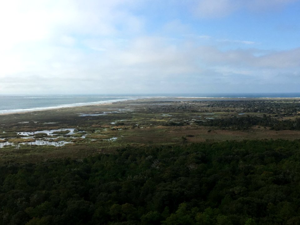 View of Cape Point from atop Cape Hatteras Lighthouse