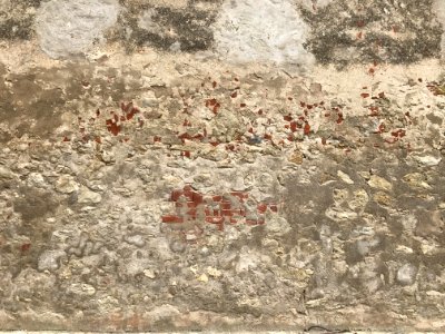 Old brick wall with plaster 02
