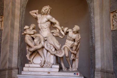Laocoon (Trojan Priest Who Opposed Entrance of Trojan Horse), Rhodes, Probably Original but Maybe Copy of Bronze Cast in Pergamum in 2nd C. BC