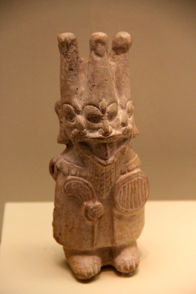 Jaina Terracotta Figurine of Jester God, Campeche, Late Classic, 600-900 AD