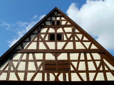 Timber framing architecture building photo