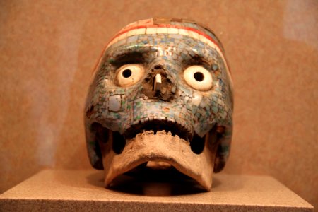 Aztec Inlaid Human Skull