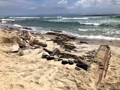 Original Cape Hatteras Lighthouse Fence Foundation Uncovered photo