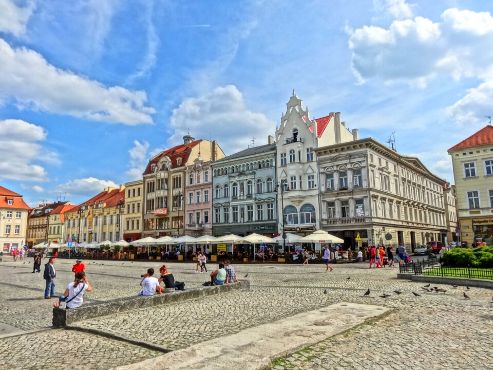 Historic parasols cafes