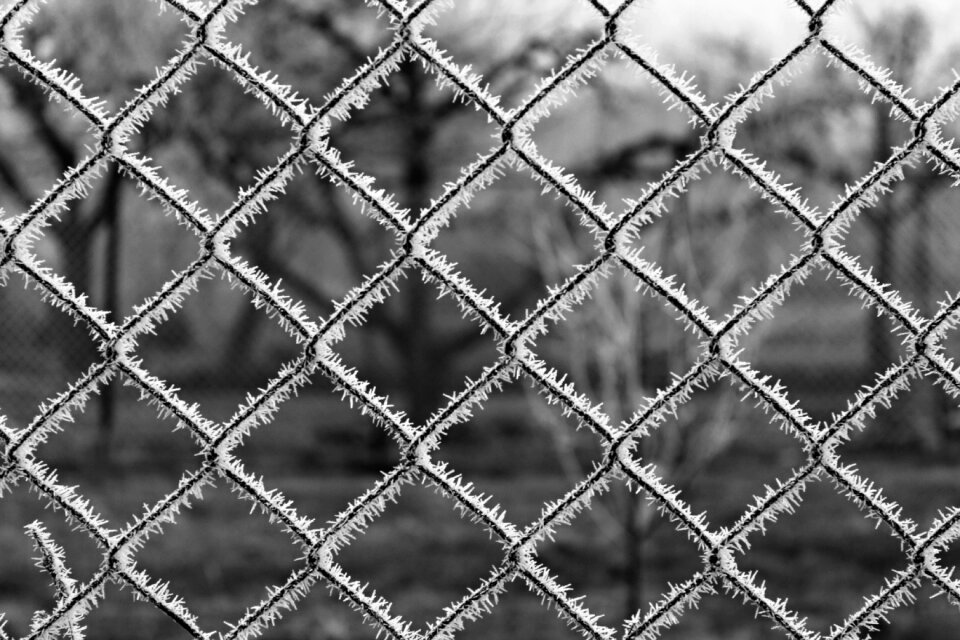Frost winter frozen wall