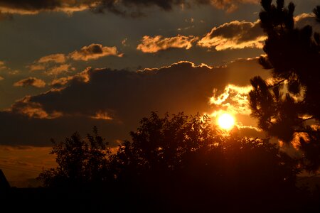 Romantic abendstimmung sky