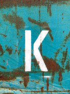 Sprayed letter K photo