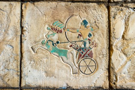 Casino hieroglyph mural stone photo