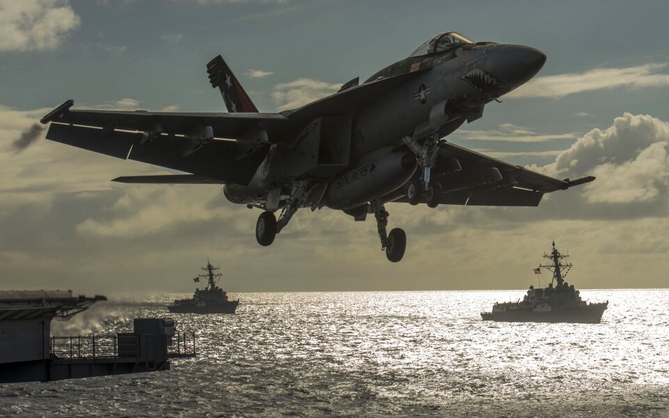 Aircraft carrier sea ocean