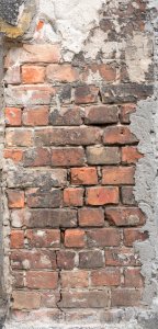 Brick wall layered photo