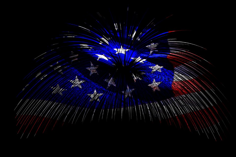 Fireworks of the American Flag
