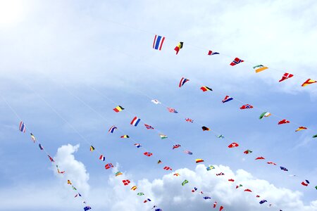 Bunting sports day clear skies photo