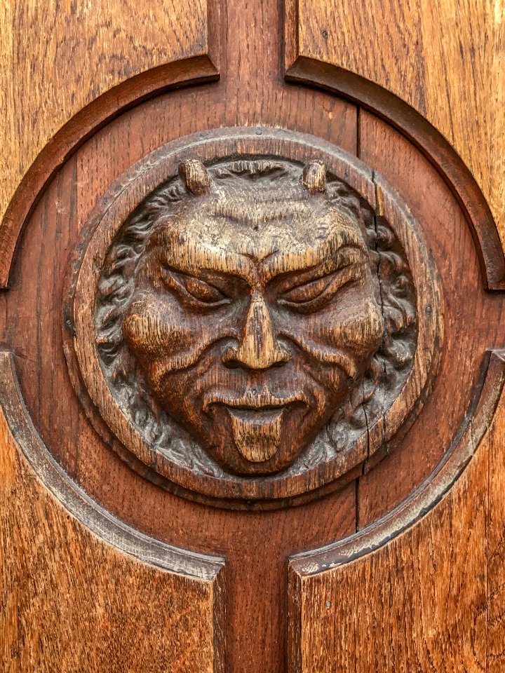 Wood carving devil